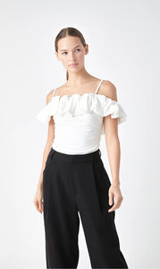 Off Shoulder Bubble Top