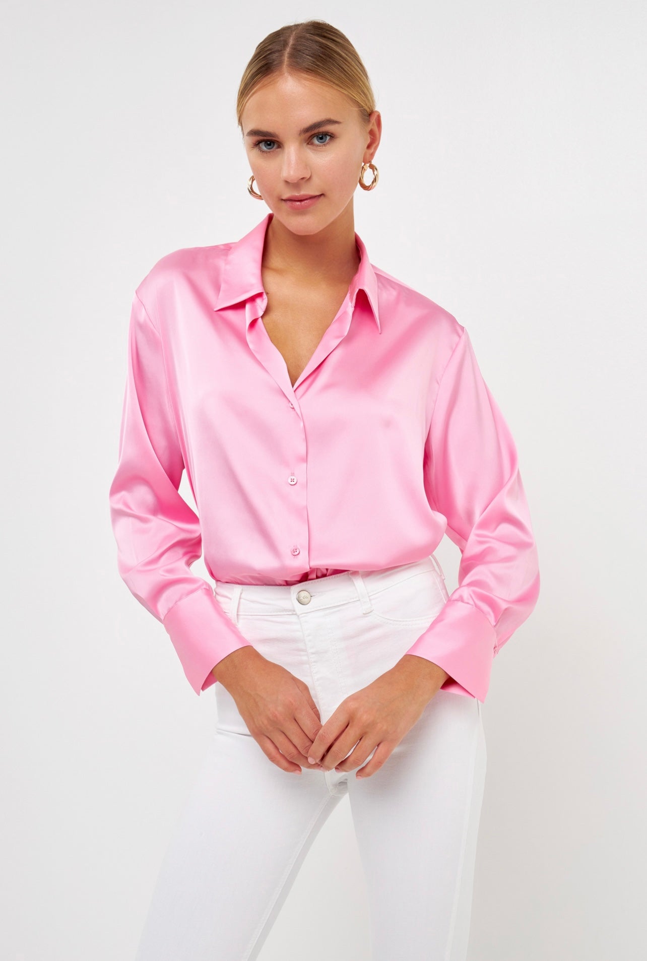 Silky Button Up Top