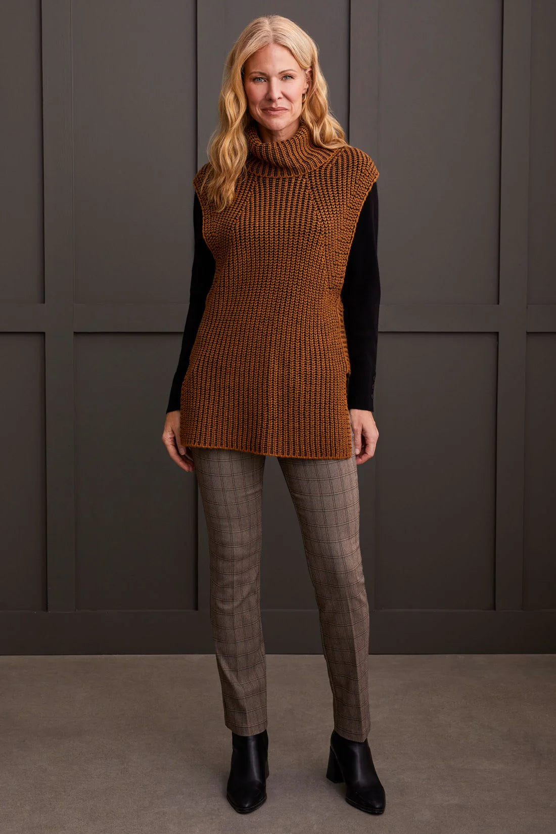 Plaited Cowl Neck Sweater