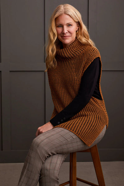 Plaited Cowl Neck Sweater