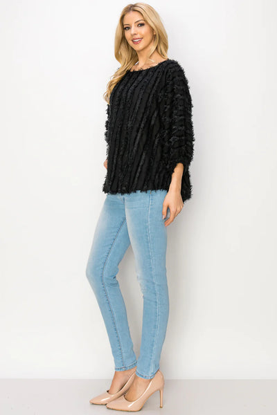 Winona Woven Feathered Top