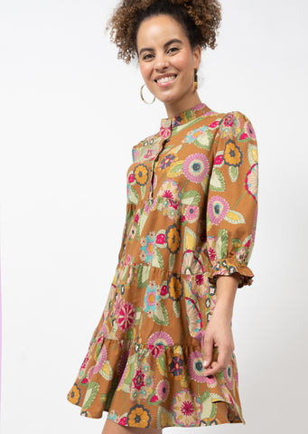 Whimsical Tiered Shirt Dress