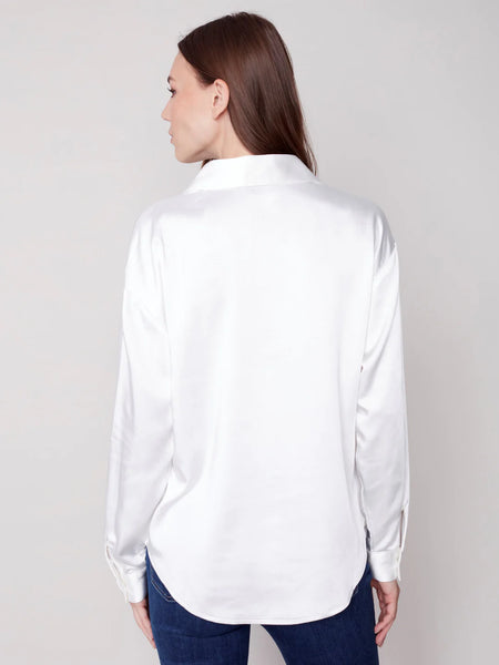 Solid Gutsy Satin Shirt