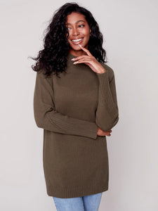 Mock Neck Tunic Sweater