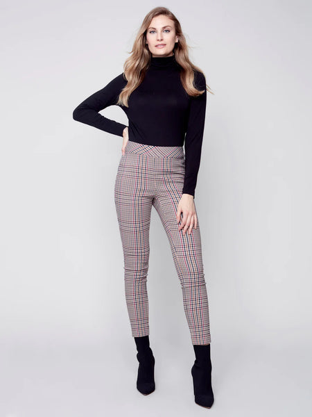 Plaid Pull-On Pants