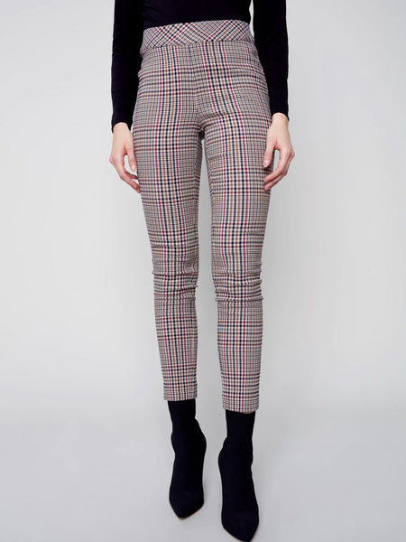 Plaid Pull-On Pants