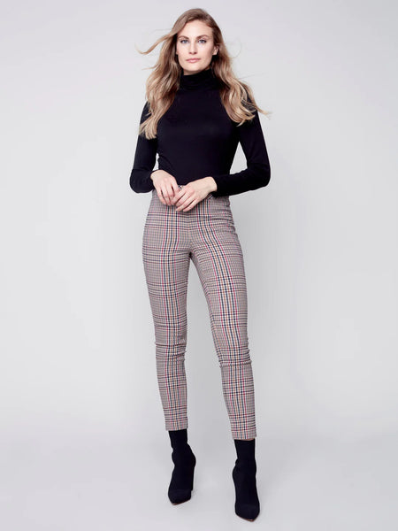 Plaid Pull-On Pants