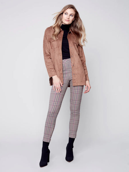 Plaid Pull-On Pants