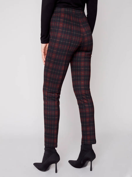 Plaid Ponte Skinny Pants