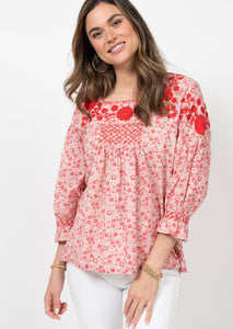 Floral Embroidered Top