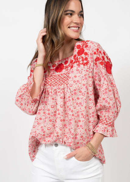 Floral Embroidered Top