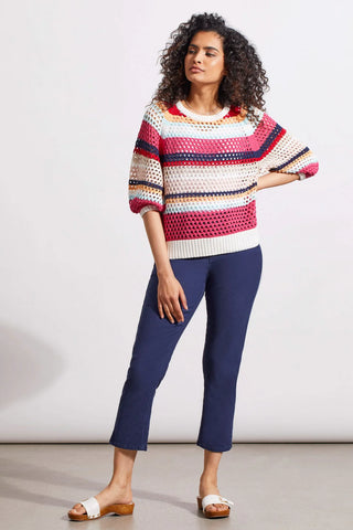 Cotton Three-Quarter Sleeve Sweater