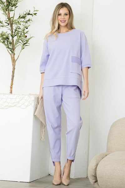 Karen Knit Crepe Top & Pant Set