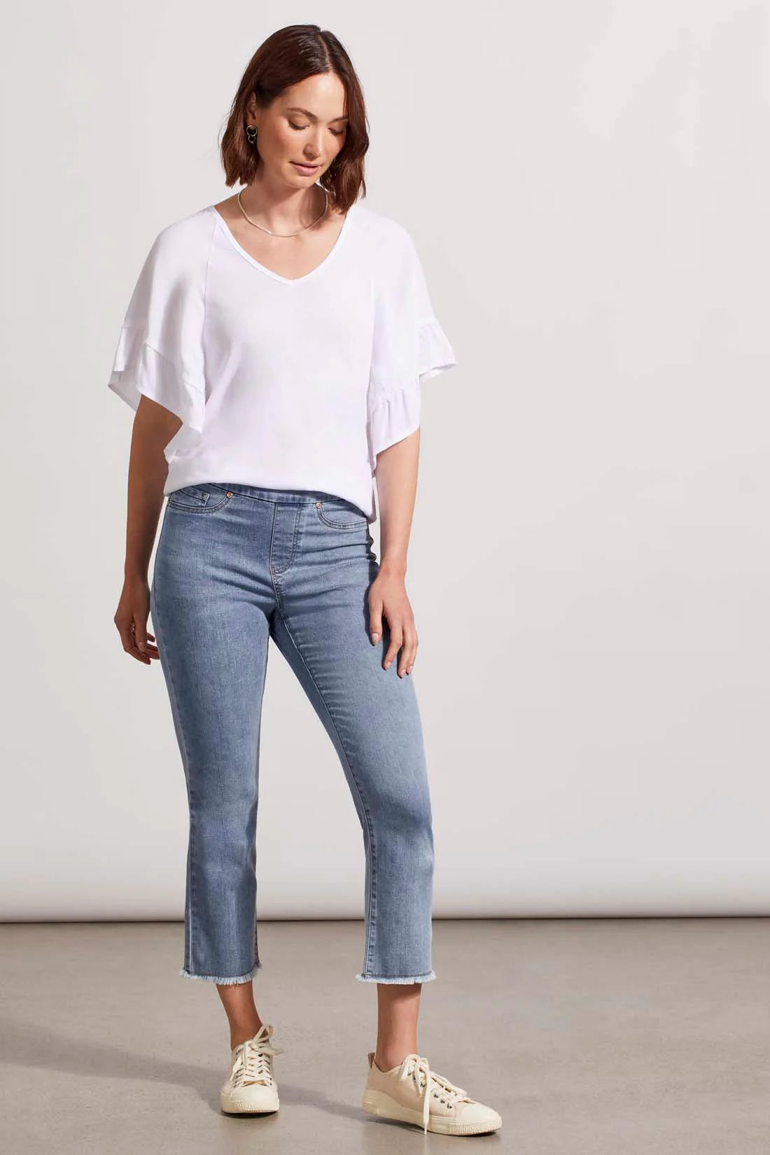 Audrey Pull-On Straight Crop Pant