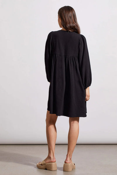 Cotton Gauze Puffy Sleeve Dress