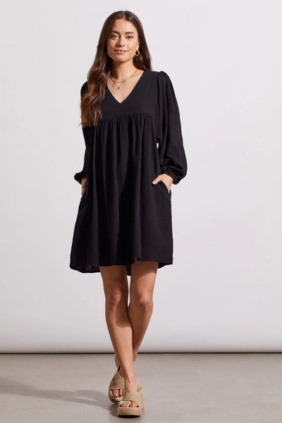 Cotton Gauze Puffy Sleeve Dress