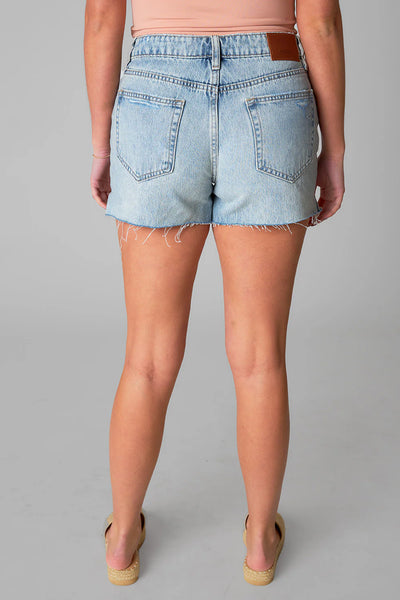 Sophie Side Slit Denim Shorts