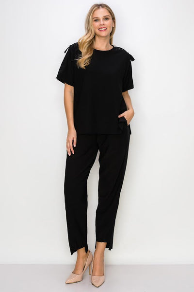 Kate Knit Crepe Top & Pant Set