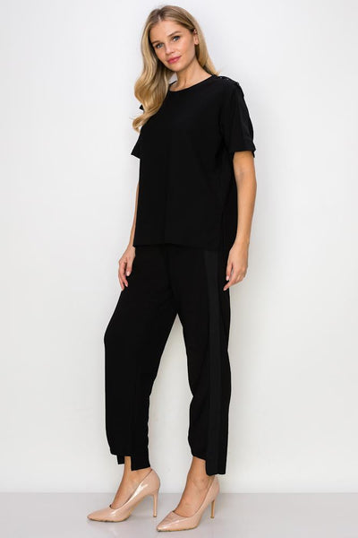 Kate Knit Crepe Top & Pant Set