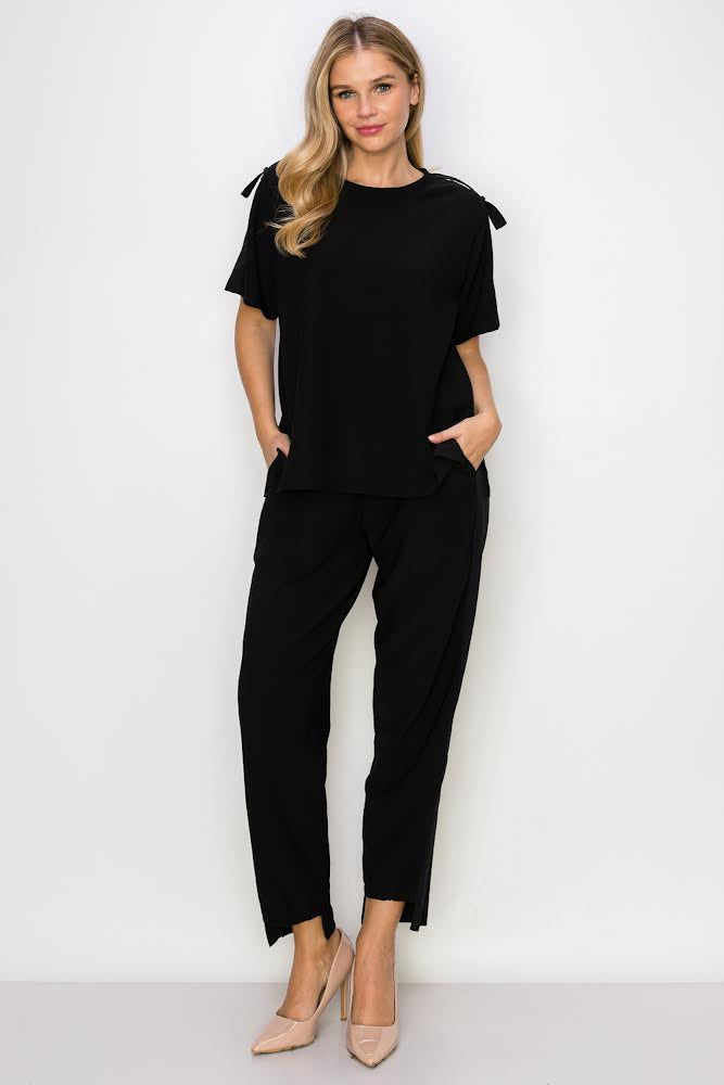 Kate Knit Crepe Top & Pant Set