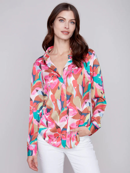 Printed Satin Shirt