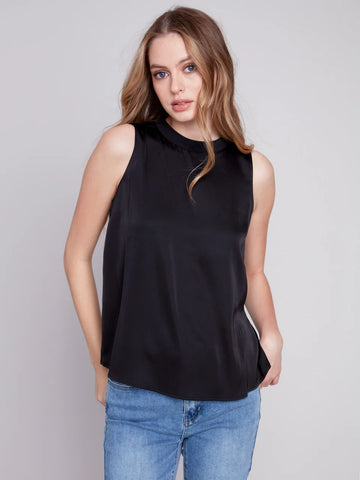 Sleeveless Satin Top