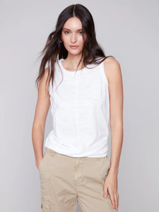 Organic Cotton Tank Top with Knot Detail