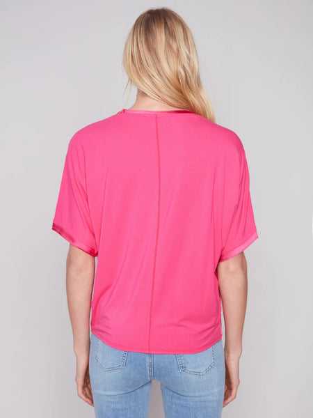 Satin Dolman Jersey Top