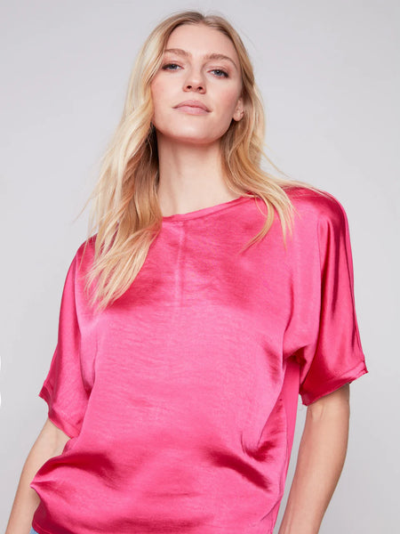 Satin Dolman Jersey Top