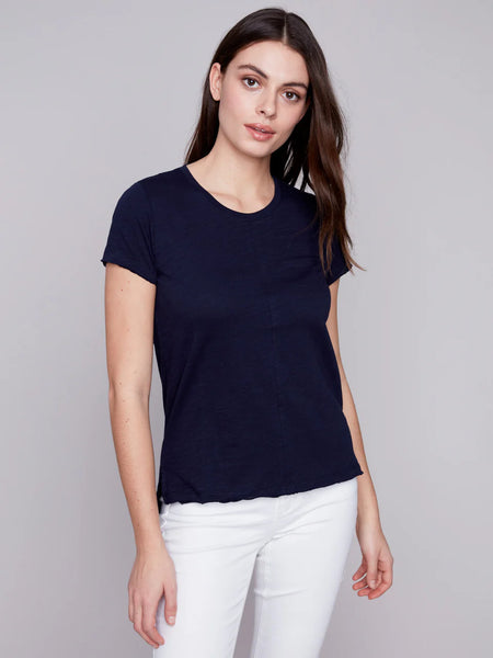 Organic Cotton Slub Knit T-Shirt