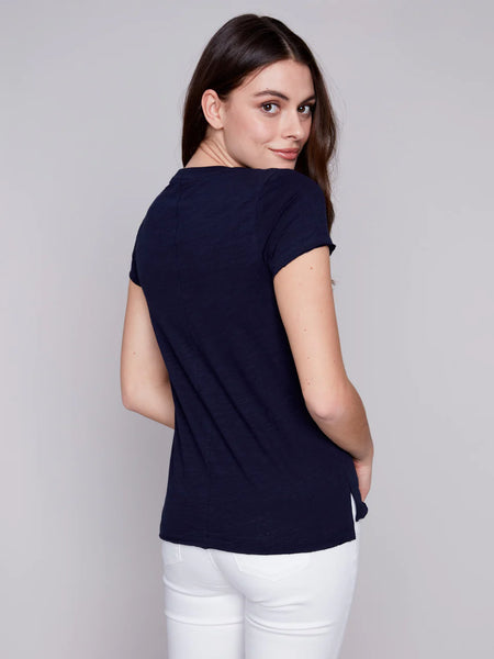 Organic Cotton Slub Knit T-Shirt