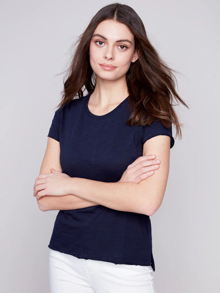 Organic Cotton Slub Knit T-Shirt