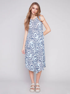 Sleeveless Printed Rayon Dress