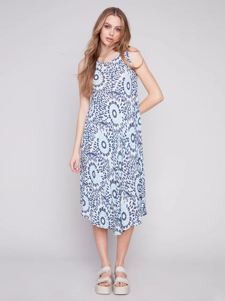 Sleeveless Printed Rayon Dress