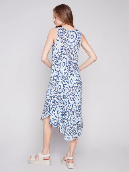 Sleeveless Printed Rayon Dress