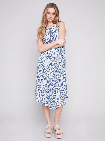 Sleeveless Printed Rayon Dress