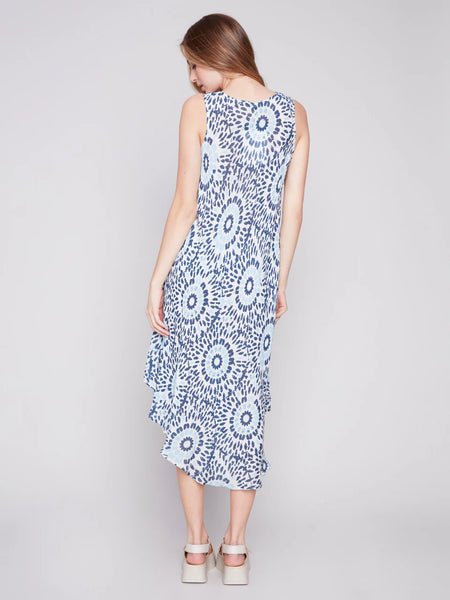 Sleeveless Printed Rayon Dress