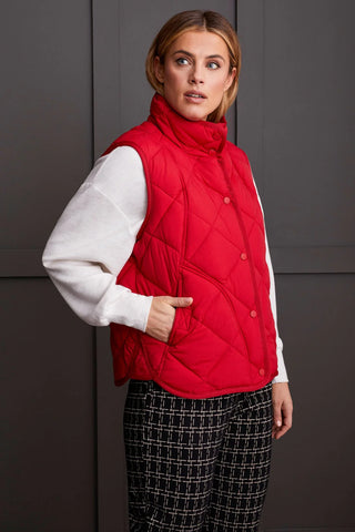 Quilted A-Line Puffer Vest