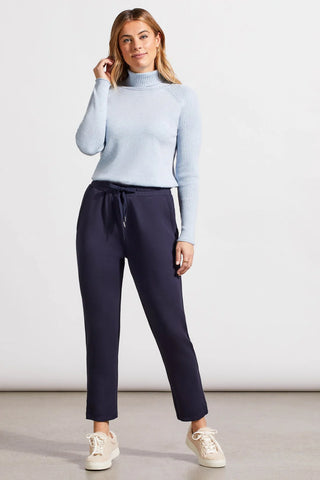 Scuba Pull-On Ankle Pants with Side Slits