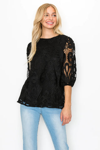 Lilly Woven Lace Top