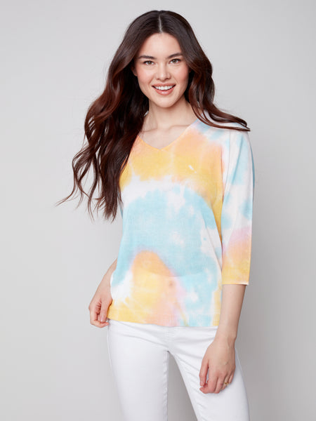 Printed Dolman Sweater