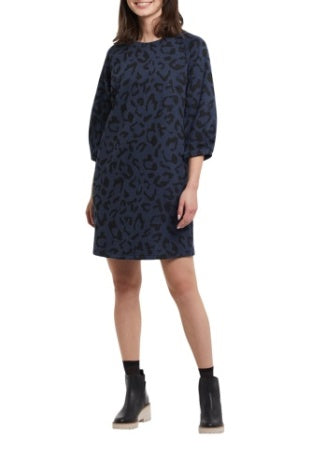 Three-Quarter Sleeve French Terry  Dress