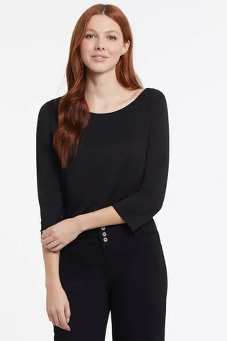 Three-Quarter Sleeve French Terry Top