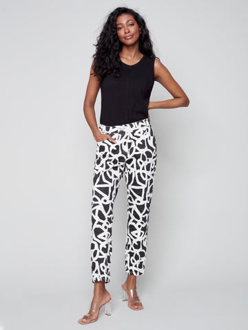 Printed Pull On Crinkle Jogger